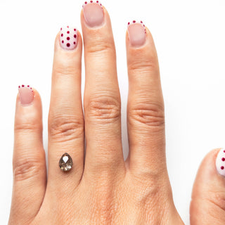 Salt and pepper pear diamond