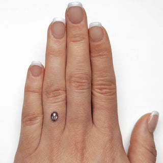 Salt and pepper oval diamond