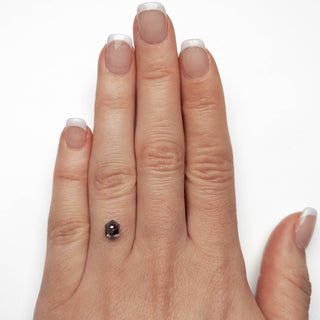 Black speckled hexagon diamond