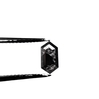 Black salt and pepper hexagon diamond