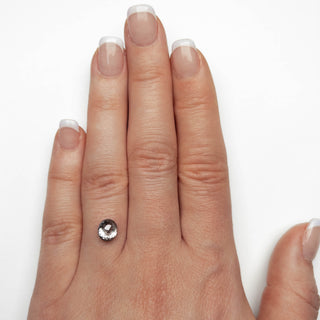 Salt and pepper oval diamond