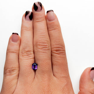 Purple hexagon sapphire