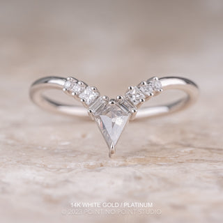 Athena Wedding Ring, 9 Salt and Pepper & White Diamond