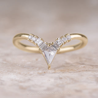 Athena Wedding Ring, 9 Salt and Pepper & White Diamond