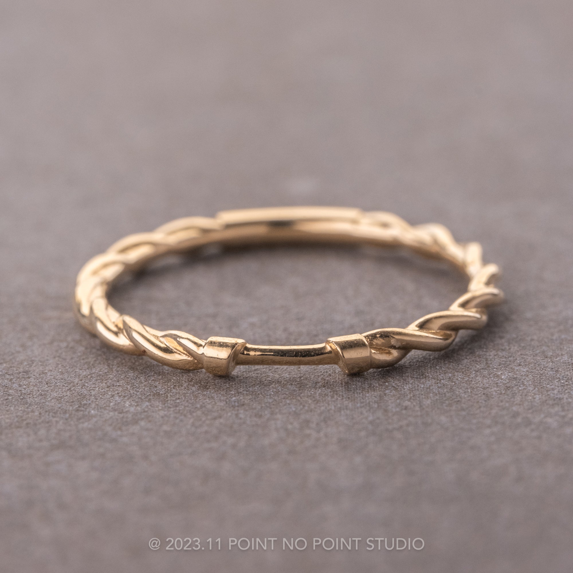 Rope Cuff Wedding Band, Point No Point Studio