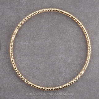 3mm Twisted 7 1/2" Bangle, 14k Yellow Gold