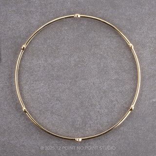 .25tcw Bezel Set Diamond 8" Bangle, 14k Yellow Gold