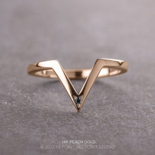 Victoria Wedding Ring, Single Black Diamond