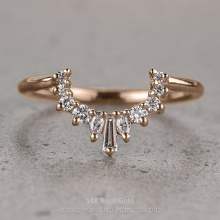 Sage Wedding Ring, 11 White Diamond