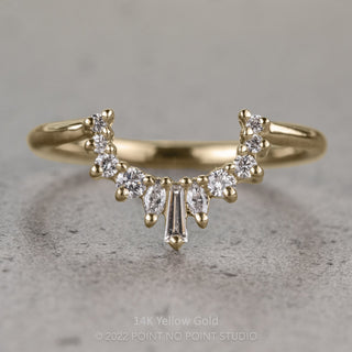 Sage Wedding Ring, 11 White Diamond