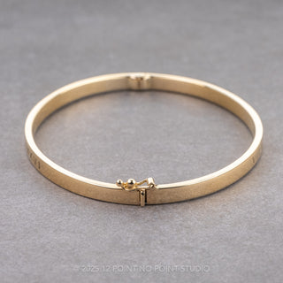 4mm Engraved 7" Hinged Bangle, 14k Yellow Gold