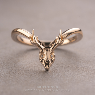 Bucky Wedding Ring, 2 Diamond, Loaf Band