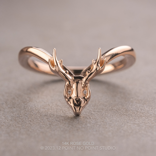 Bucky Wedding Ring, 2 Diamond, Loaf Band