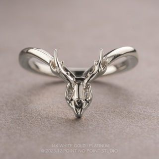 Bucky Wedding Ring, 2 Diamond, Loaf Band