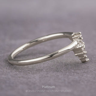Petite Sage Wedding Ring, 7 Diamond
