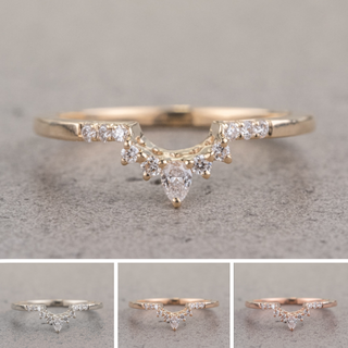 Emmy Basket Wedding Ring, 11 Diamond