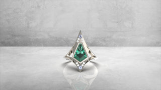 Custom Tourmaline Bezel Arwen Engagement Ring