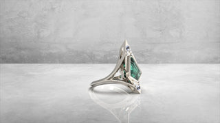 Custom Tourmaline Bezel Arwen Engagement Ring