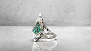 Custom Tourmaline Bezel Arwen Engagement Ring