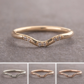 Cadence Wedding Ring, 6 Diamond