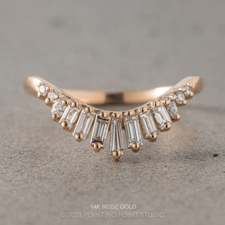 Carly Wedding Ring, 13 Diamond, Rounded Contour