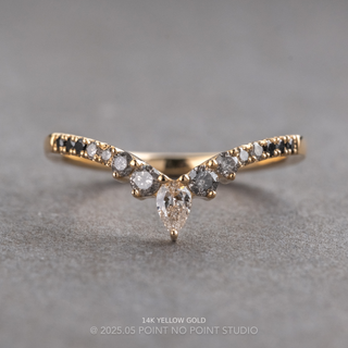 Cassiopeia Wedding Ring, 15 Ombre Diamond