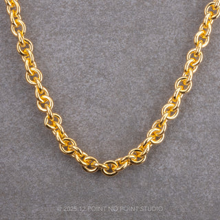 4.4mm Curb, 18" Chain Necklace, 14k Yellow Gold Filled