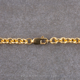 4.4mm Curb, 18" Chain Necklace, 14k Yellow Gold Filled