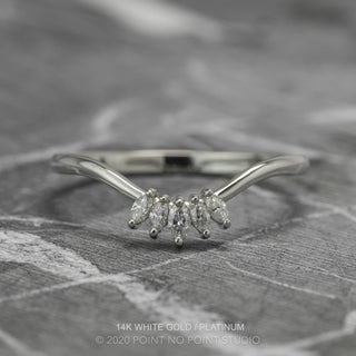 Clea Wedding Ring, 5 Diamond, Round Band