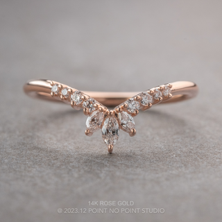 Cleo Wedding Ring, 11 Diamond, Round Band