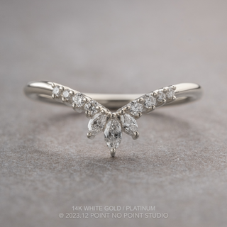 Cleo Wedding Ring, 11 Diamond, Round Band