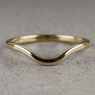 Classic Contour Wedding Ring, Round Band