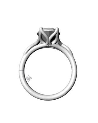 Custom Tulip Basket Oval Salt & Pepper Diamond Madeline Engagement Ring