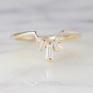 Dawn Wedding Ring, 5 Diamond, Round Band
