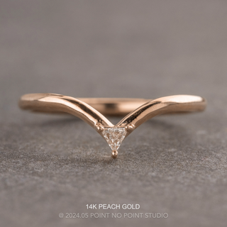 Beth Wedding Ring, Triangle Diamond, Round Band