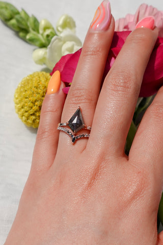 Marquise Ombre Diamond Vivian Wedding Band, 14K Rose Gold