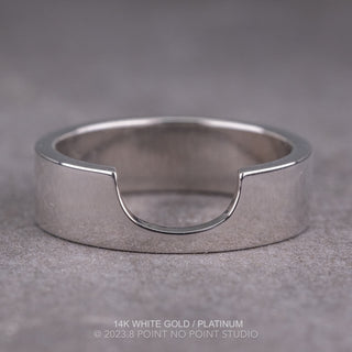 Ellipse Wedding Ring, Round Contour, 6mm Polished