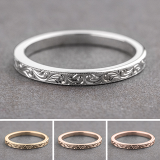 Vintage Classic Straight Wedding Ring, 2mm
