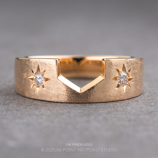 Estrella Wedding Ring, 2 Diamond, 5mm Matte