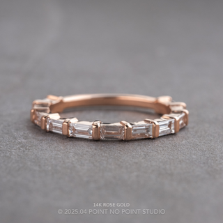 Eternity Style Wedding Ring, 11 Baguette Diamond women's wedding band, Point No Point Studio. Eco-friendly, Recycled Metals, Conflict Free.