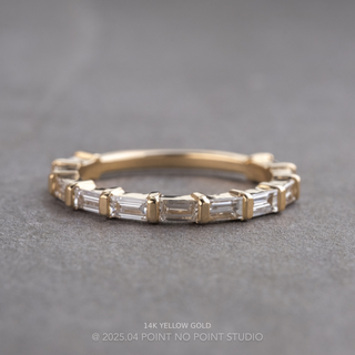 Eternity Style Wedding Ring, 11 Baguette Diamond women's wedding band, Point No Point Studio. Eco-friendly, Recycled Metals, Conflict Free.