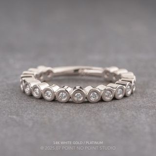 Eternity Wedding Ring, 19 Lab Grown Diamond, Bezel Set