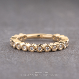 Eternity Wedding Ring, 19 Lab Grown Diamond, Bezel Set