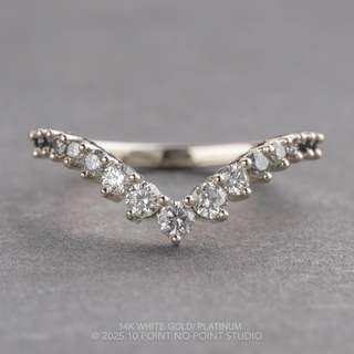 Eliza Wedding Ring, 15 Ombre Diamond, V Contour