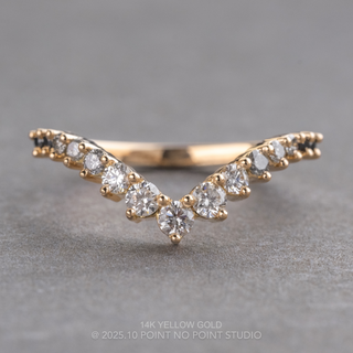 Eliza Wedding Ring, 15 Ombre Diamond, V Contour