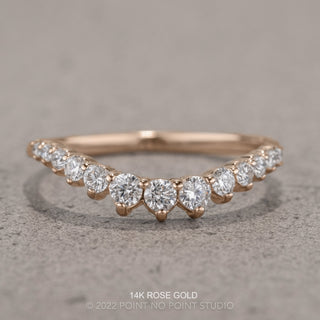 Eliza wedding Ring, 13 Diamond, Round Band