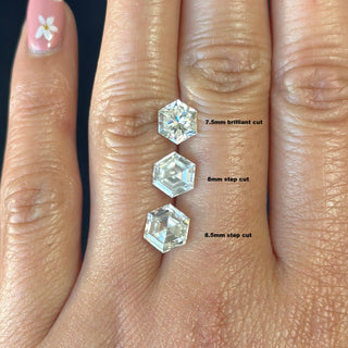 Brilliant Cut Hexagon Lab Diamond (multiple sizes)