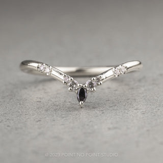 Ombre Diamond Wedding Ring, Flora Setting, Platinum