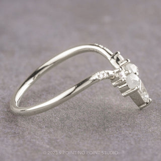 Icy White Diamond Wedding Ring, Flora Setting, Platinum