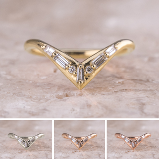 Fawn Wedding Ring, 7 Diamond